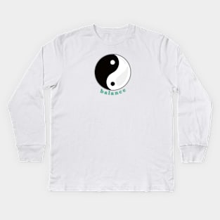 Yin Yang Balance Kids Long Sleeve T-Shirt